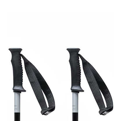 Swix Techlite 125Cm Black Gray Aluminum Ski Poles Ergonomic Grip Medium Baskets