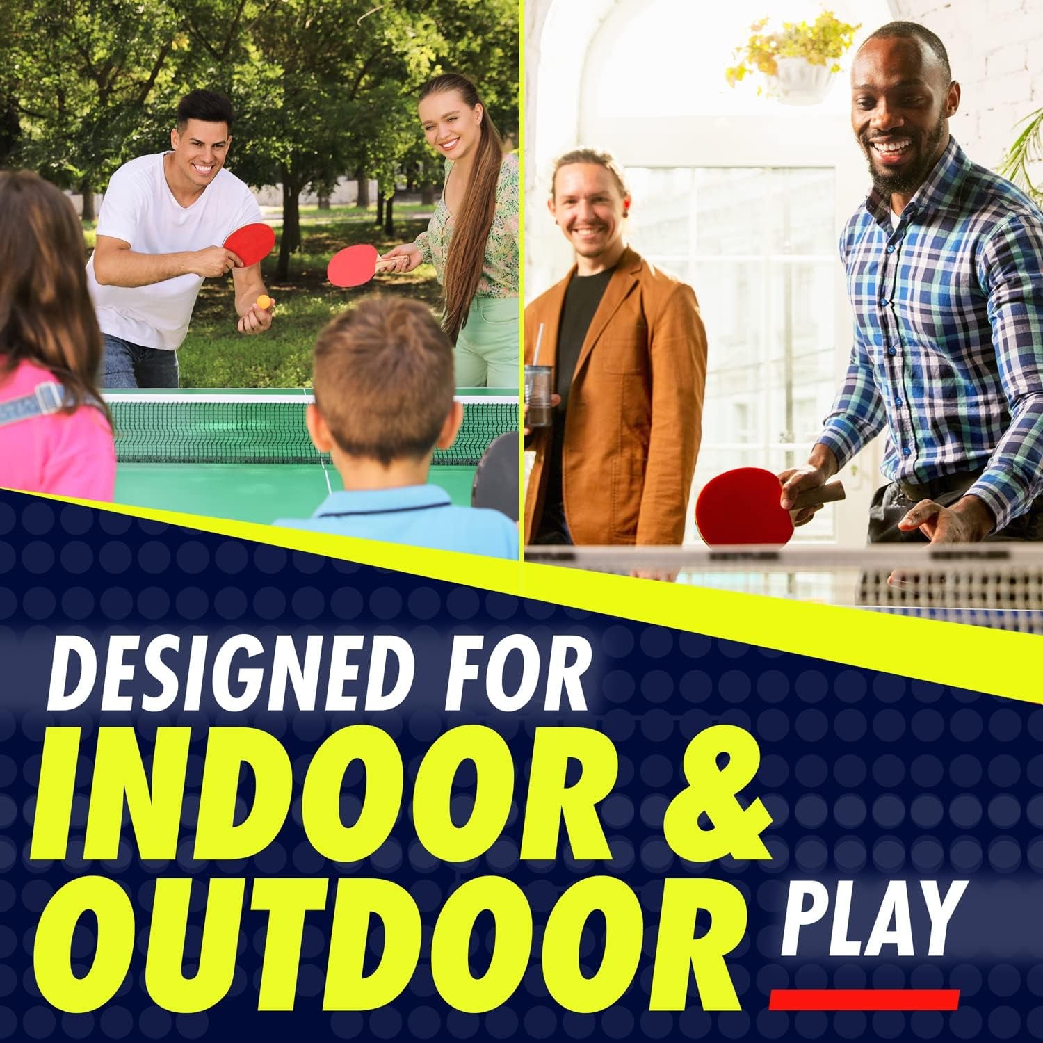 Professional Ping Pong Paddle Sets, 2 Paddle or 4 Paddle Table Tennis Set with Tournament Quality Balls and Carry Bag/Storage Case, Table Tennis Equipment & Ping Pong Accessories