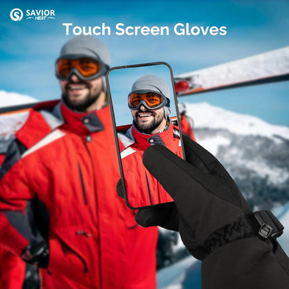 Men Women Heated Gloves with Touchscreen for Cycling Skiing Battery Powered Gloves