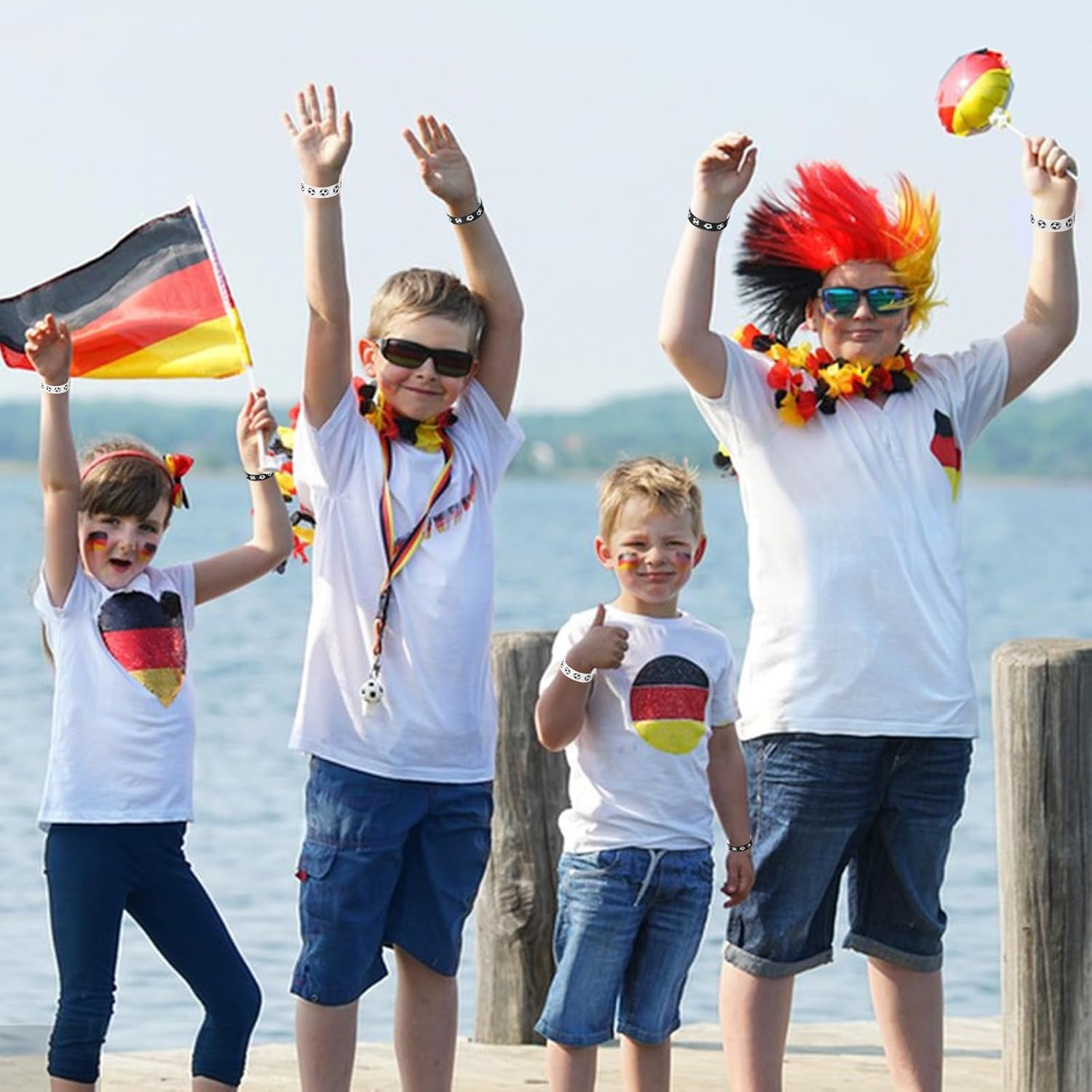 36Pcs Soccer Hair Ties Ponytail Holders Elastic Soccers Ribbons for Teens Women Team Soccers Sports Party Favors Accessories (Soccer)