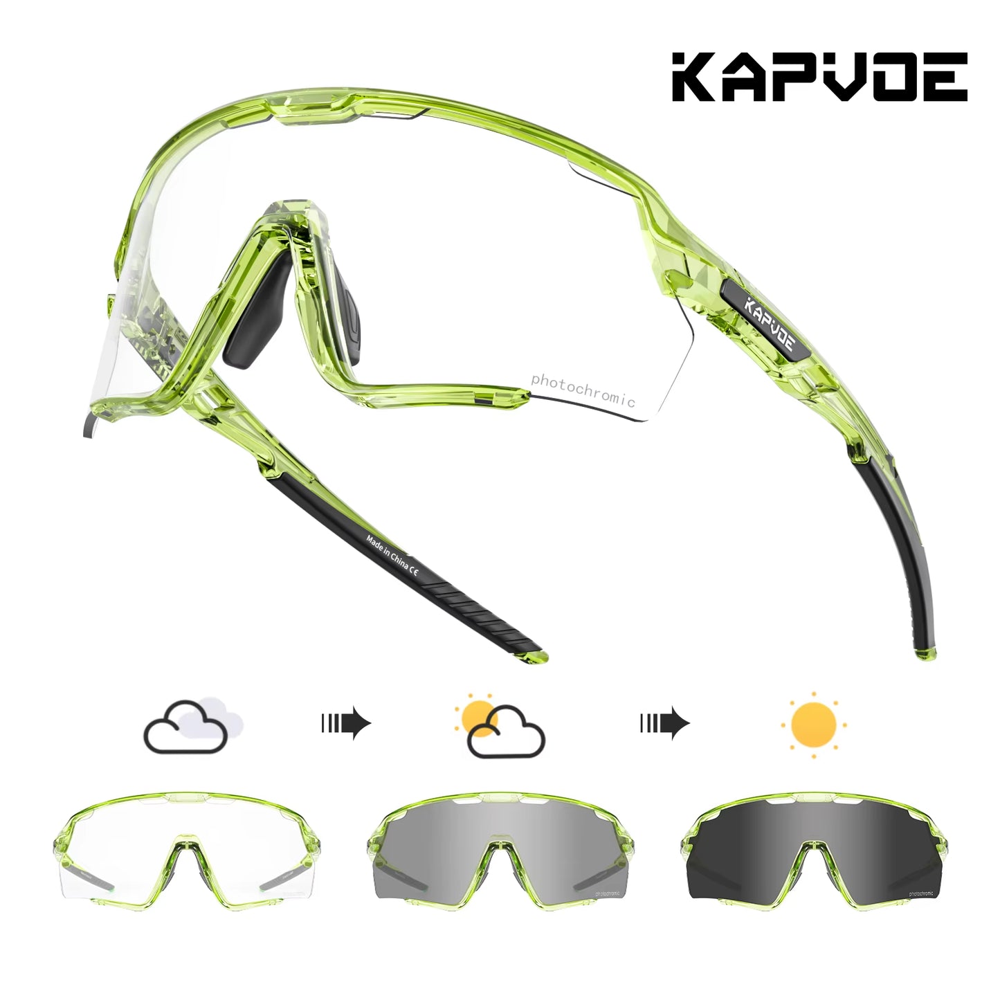 Cycling Glasses Photochromic Cycling Sunglasses UV400 MTB Sports Eyewear Outdoor Bicycle Goggles Bike Cycling Equipment