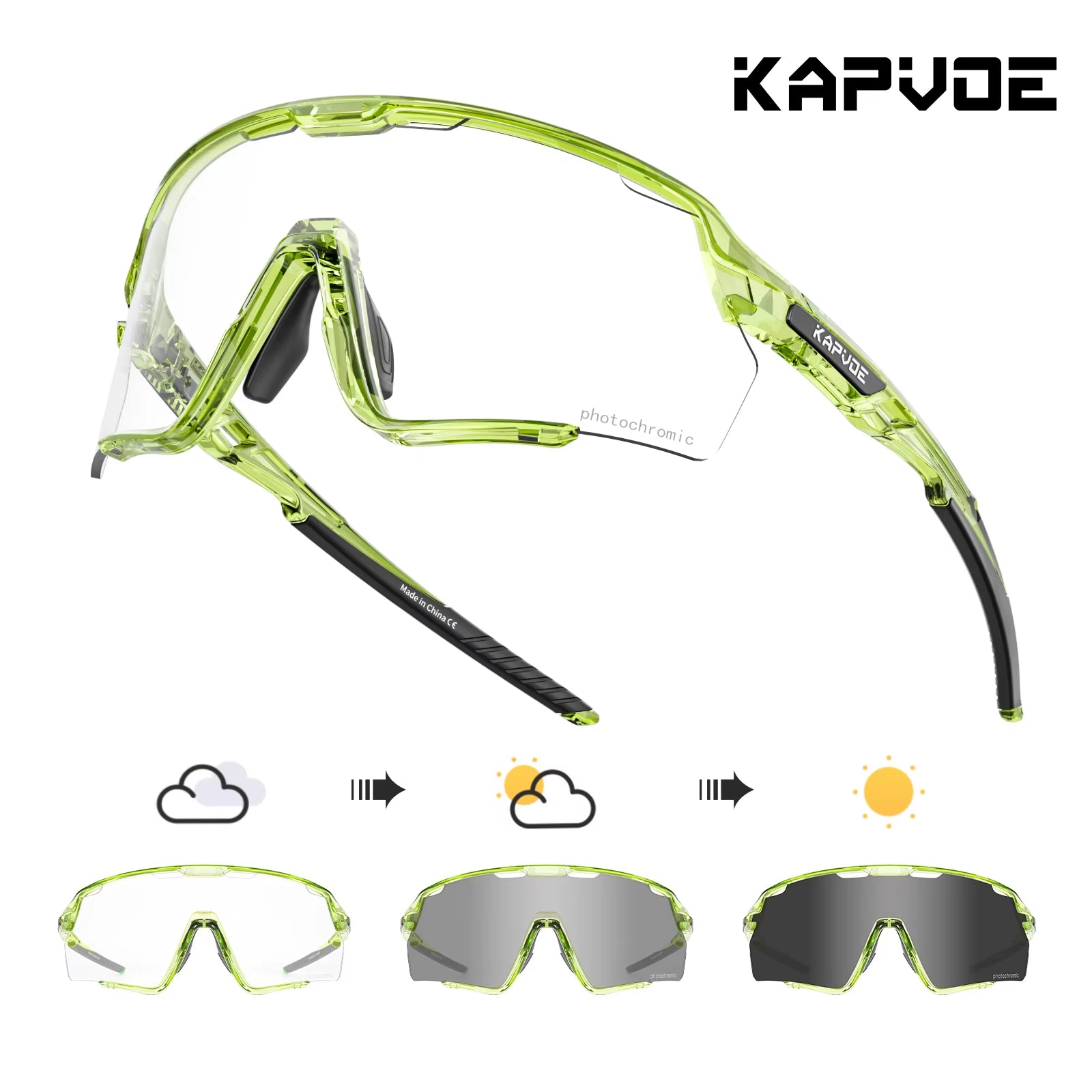 Cycling Glasses Photochromic Cycling Sunglasses UV400 MTB Sports Eyewear Outdoor Bicycle Goggles Bike Cycling Equipment