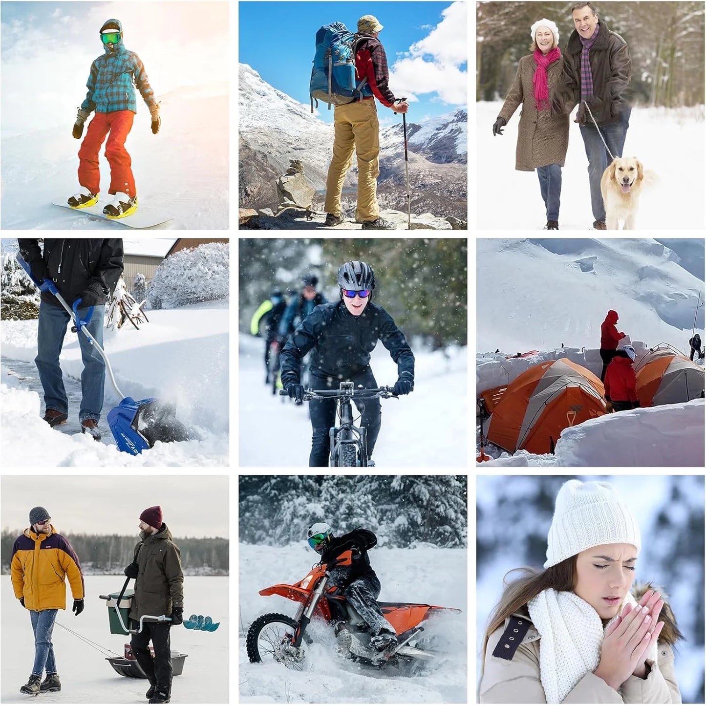 Men Women Heated Gloves with Touchscreen for Cycling Skiing Battery Powered Gloves