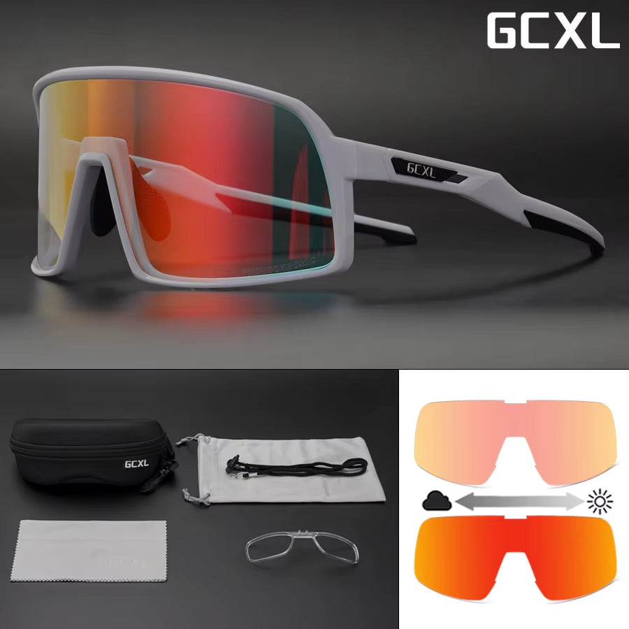 UV400 Photochromic Cycling Glasses Bike Glasses Women Safety Googles Outdoor Sports Cycling Bicycle Glasses Cycling Sunglasses