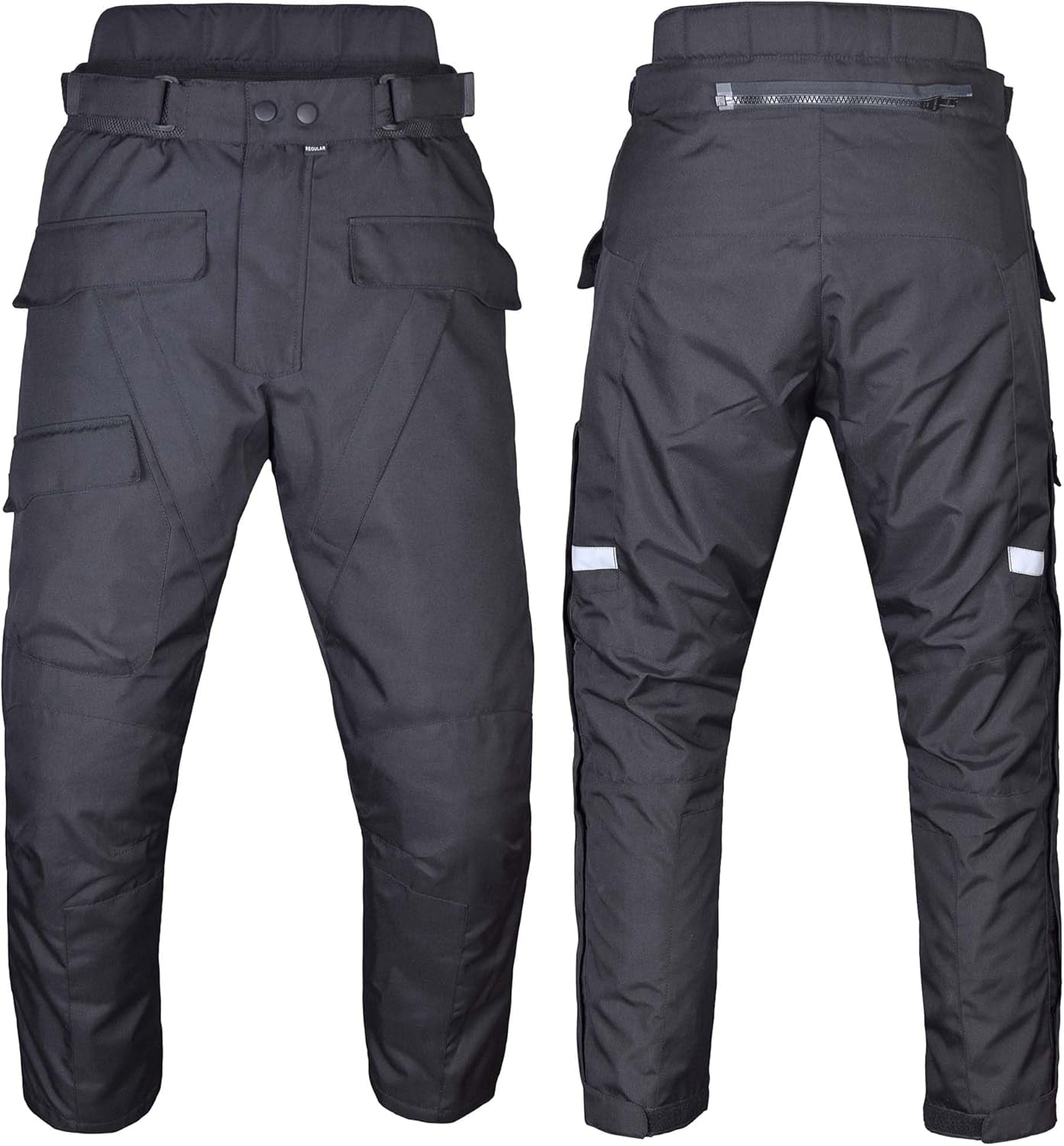 Motorcycle Pants for Men-Dual Sport Dirt Bike Gear -Riding Pants-Waterproof Armor Protective Black