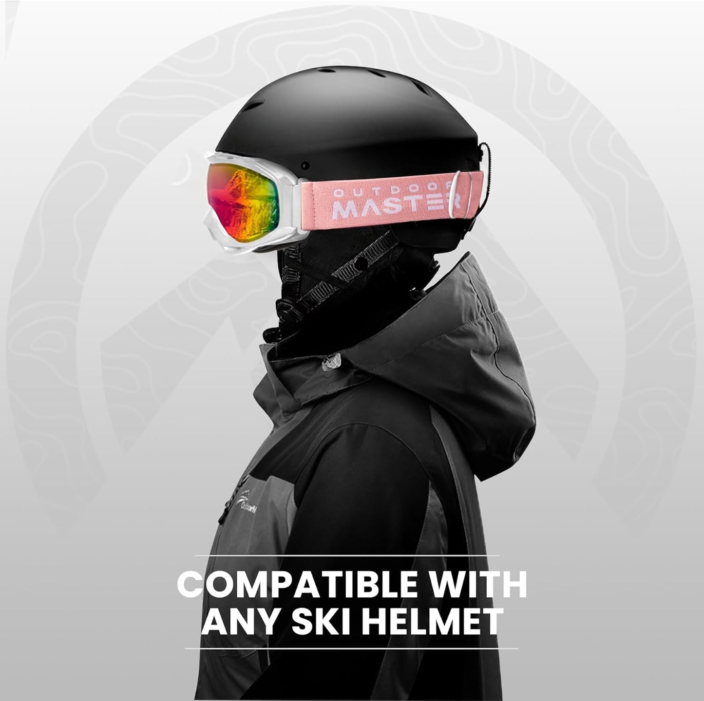 OTG Ski Goggles - over Glasses Ski/Snowboard Goggles for Men, Women & Youth - 100% UV Protection