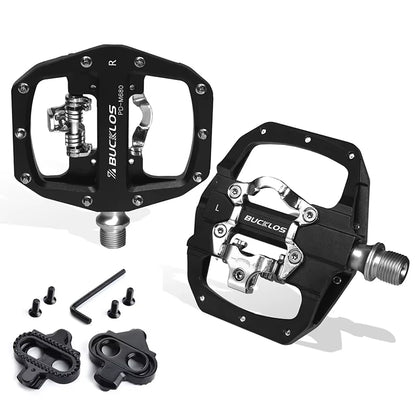 MTB Bike Pedal for SPD Dual Self-Locking MTB Platform Pedals Footrest Mountain Bicycle Pedal Non-Slip Clipless Bike Part