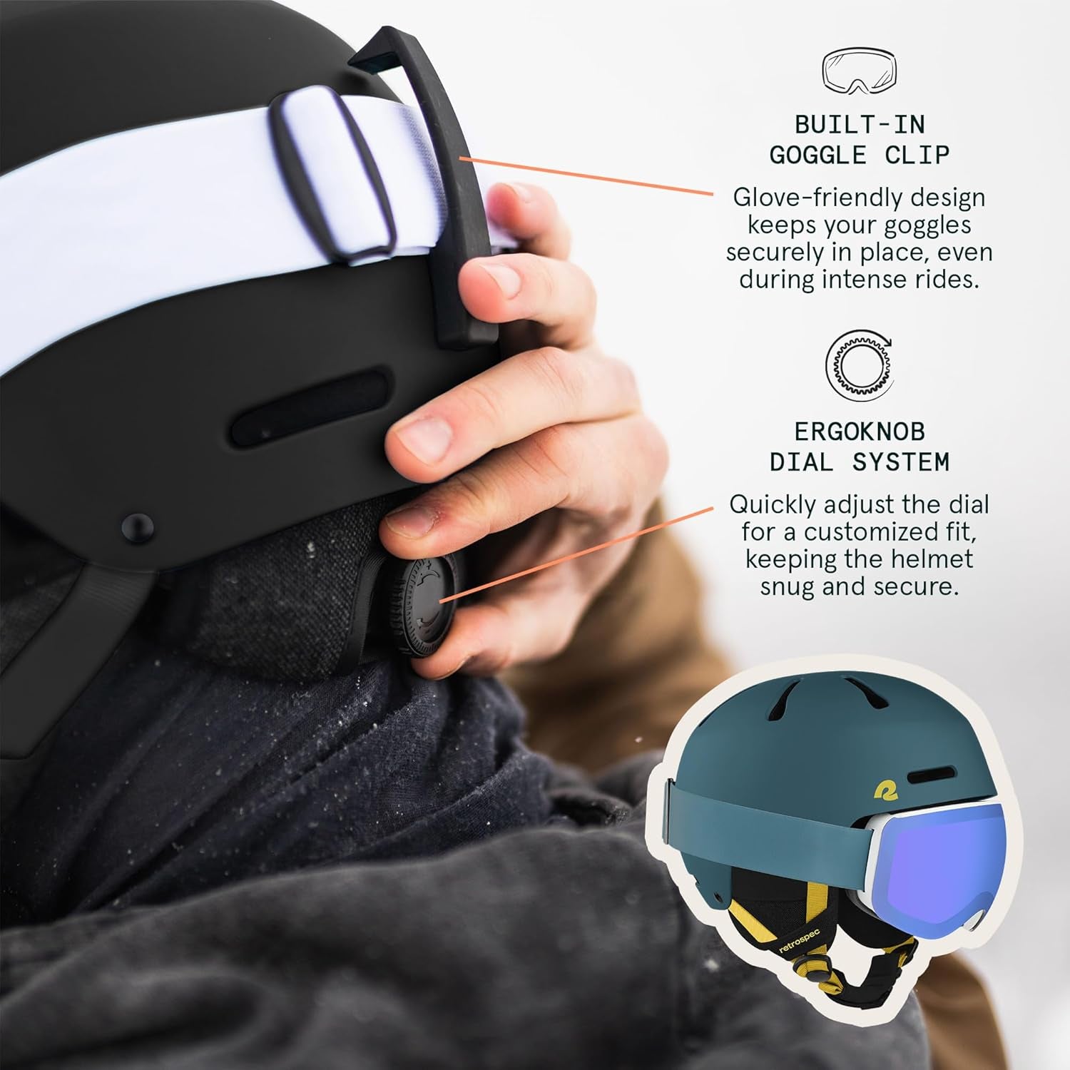 Comstock Ski Helmet - Snowboard Helmet for Adults & Youth - Adjustable Fit Snow Helmet with Protective Shell and Breathable Vents for Men, Women, Boys & Girls