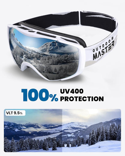 Ski Goggles with Cover Snowboard Snow Goggles OTG Anti-Fog
