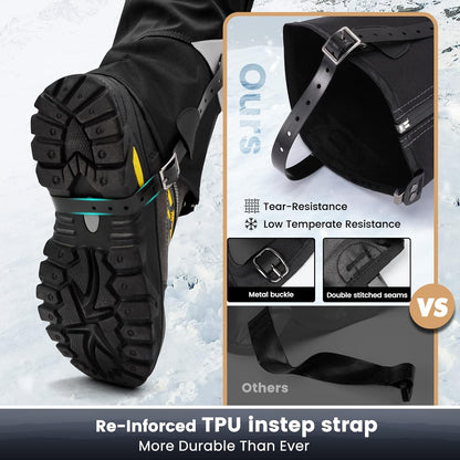 Hikenture Hiking Gaiters with Upgraded Zipper, Gaiters for Hiking Waterproof, Li