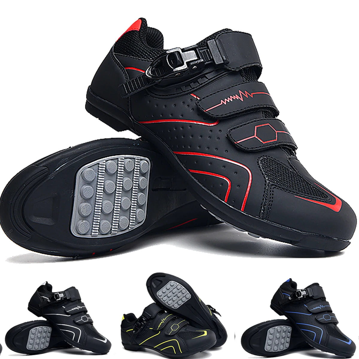 New Men'S Cycling Sneakers with Cleats Speed Cycling Shoes for Women, Rubber Soled Cycling Shoes