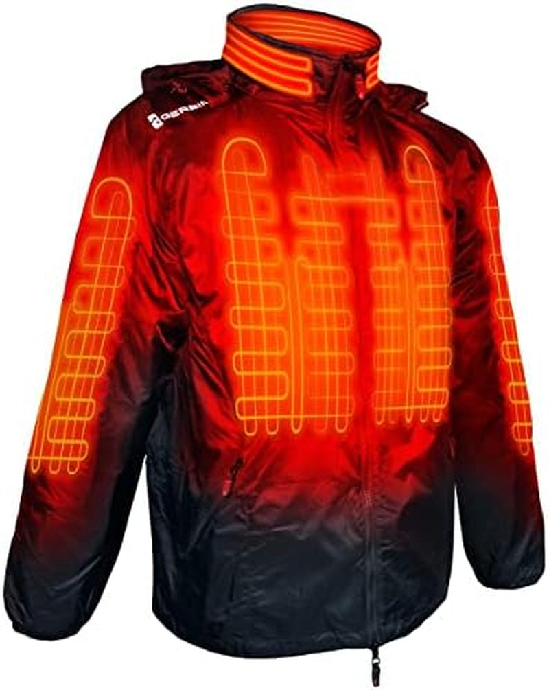 12V Heated Jacket Liner 2.0 – Heated Clothing with 7 Heat Zones, Removable Hood, Motorcycle Gear for Winter Riding