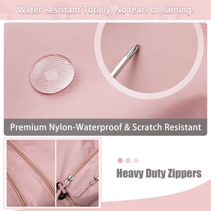 Gym Bag Sports Travel Duffel Bags for Women Weekender Overnight Tote Carry on Bag with Shoes Compartment Pink