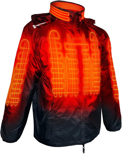 12V Heated Jacket Liner 2.0 – Heated Clothing with 7 Heat Zones, Removable Hood, Motorcycle Gear for Winter Riding