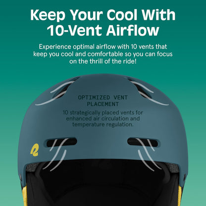 Comstock Ski Helmet - Snowboard Helmet for Adults & Youth - Adjustable Fit Snow Helmet with Protective Shell and Breathable Vents for Men, Women, Boys & Girls