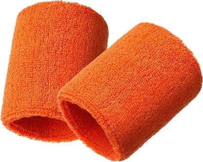 12 Pcs Neon Sweatbands Wristband Sweat Wrist Band Competitions Absorbent Sweatbands for Men Women, for Sports, Running